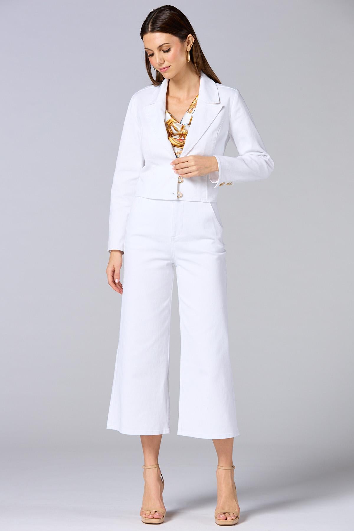 Versona cache high rise white jeans WHITE