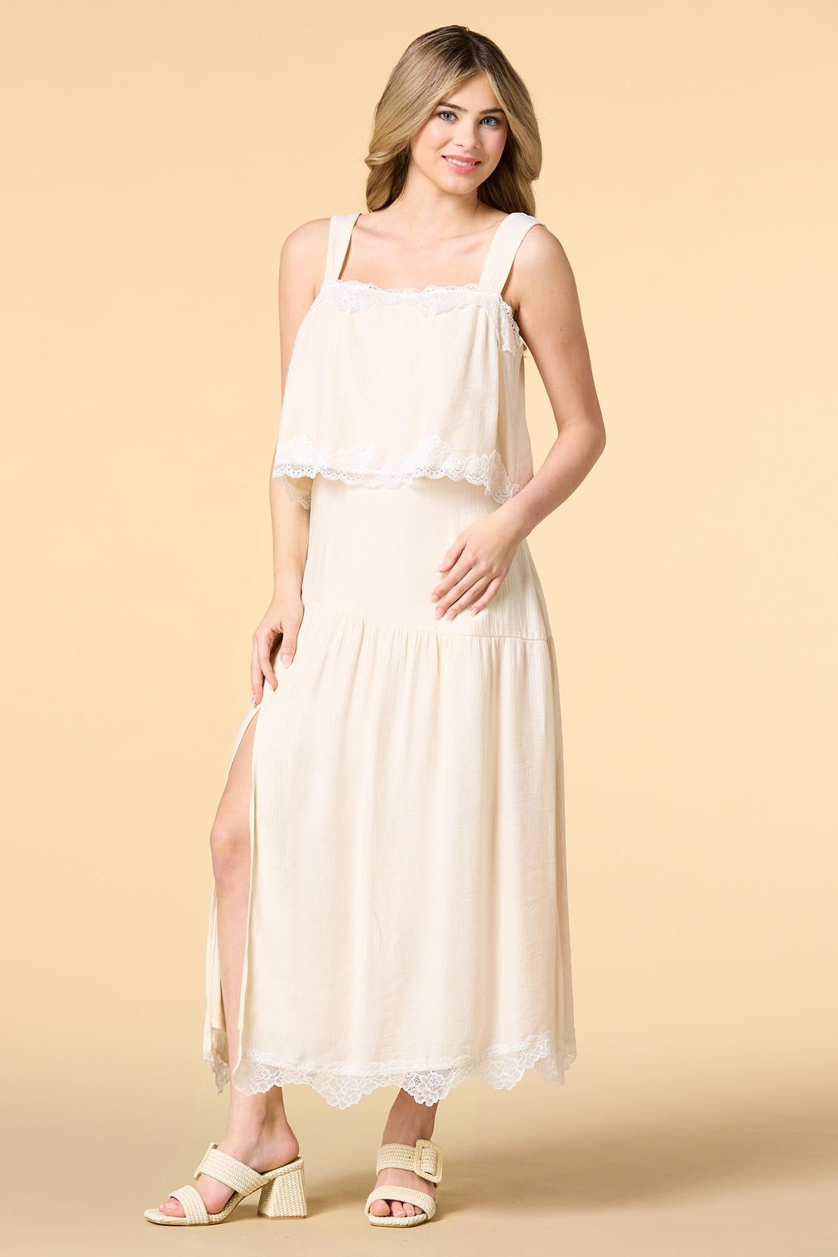 Versona love and lace maxi skirt YELLOW