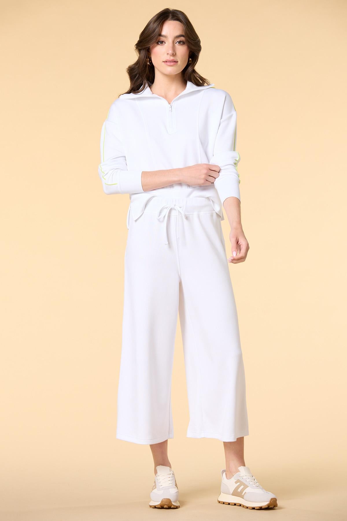 Versona lime light cropped sweatpants BRIGHT_WHITE